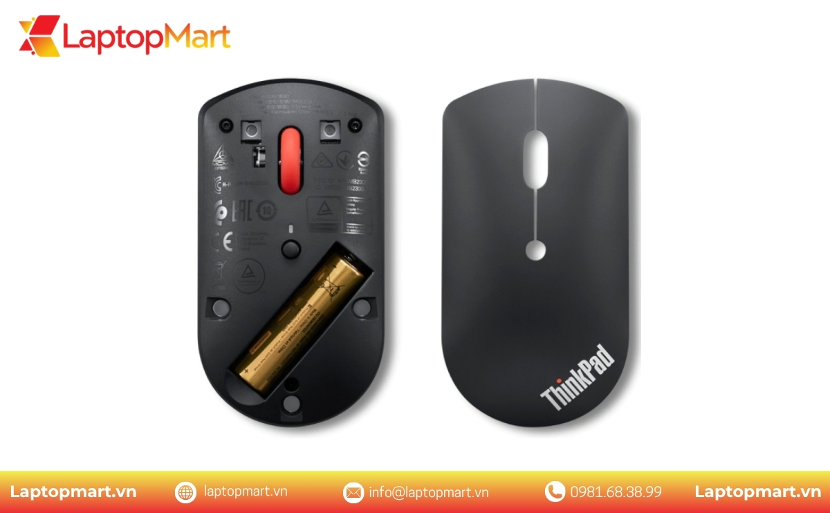 Hình Ảnh Chuột Không Dây Lenovo Thinkpad Bluetooth Slilent Mouse - Black - 4Y50X88822 | LaptopMart 04