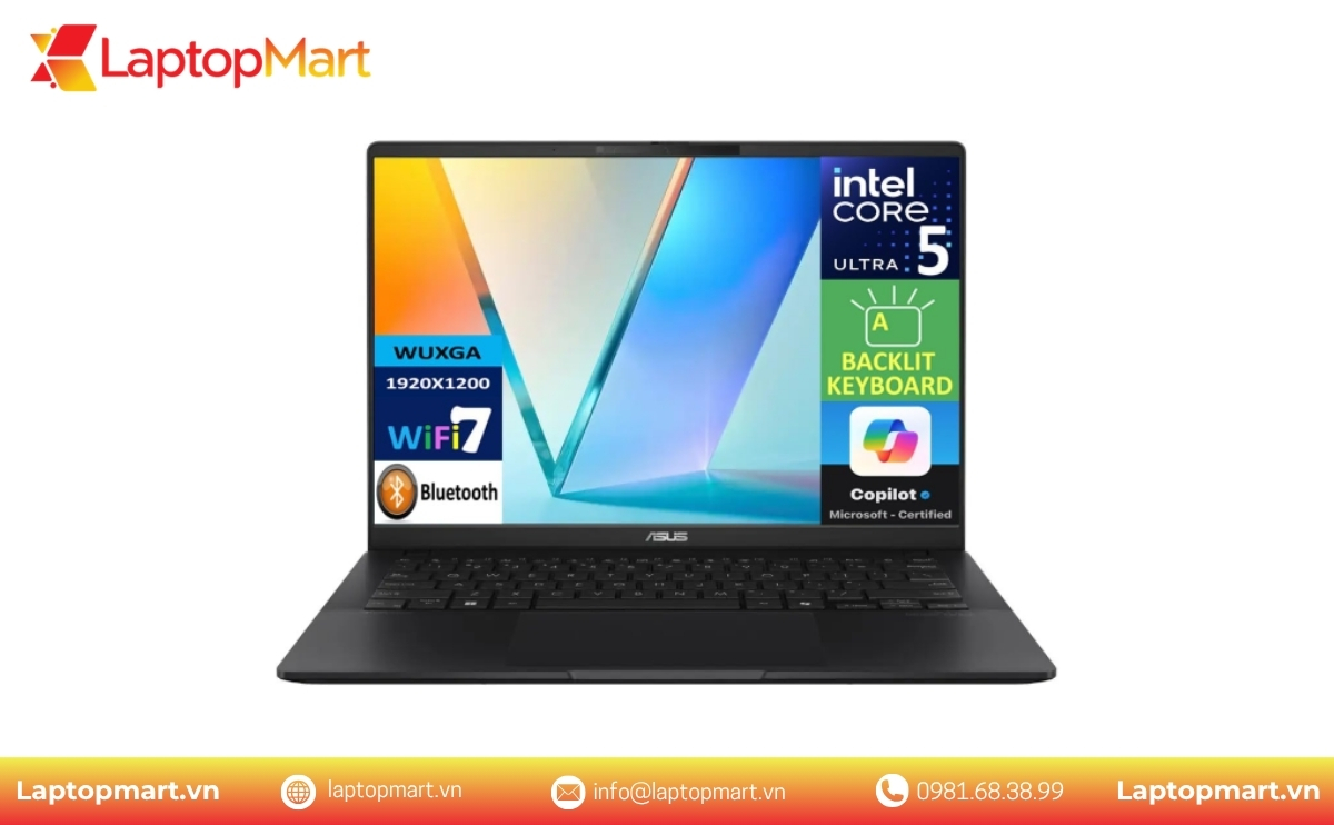 Hình Ảnh Laptop Asus Vivobook S 14 Ultra 5 226V Ram 16GB 512GB SSD 14 inch WUXGA Oled Win 11 | LaptopMart 01