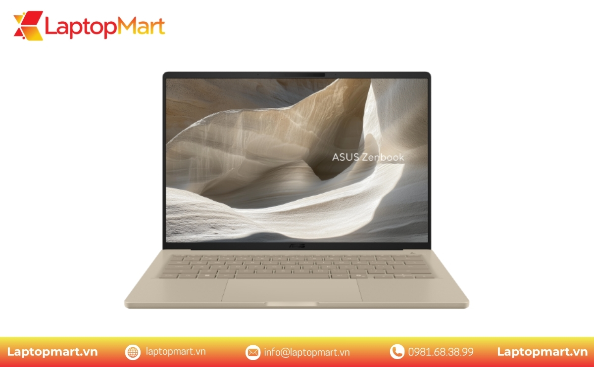 Hình Ảnh Laptop ASUS Zenbook A14 | Snapdragon X X1 26 100 | Ram 16GB | SSD 512GB | 14inch WUXGA OLED | Win 11 | LaptopMart 02