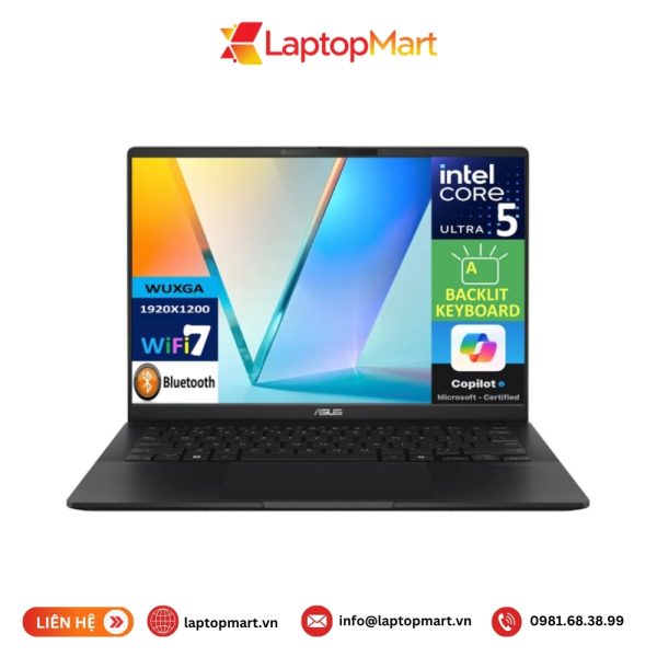 Laptop Asus Vivobook S 14 Ultra 5 226V Ram 16GB 512GB SSD 14 inch WUXGA Oled Win 11 | LaptopMart