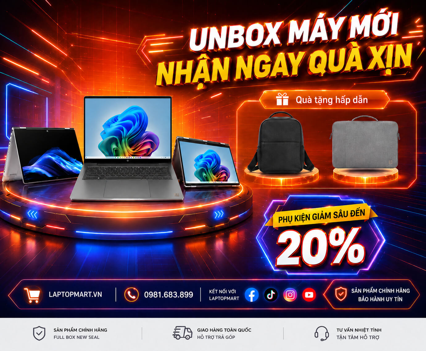 Unox máy mới nhận ngay quà xịn tại laptopmart.vn