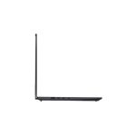 Laptop Lenovo ThinkPad P1 Gen 8 nhìn ngang từ một cạnh máy, thân máy rất mỏng, thấy rõ cổng HDMI, hai cổng USB-C Thunderbolt, jack tai nghe 3.5mm và khe đọc thẻ nhớ