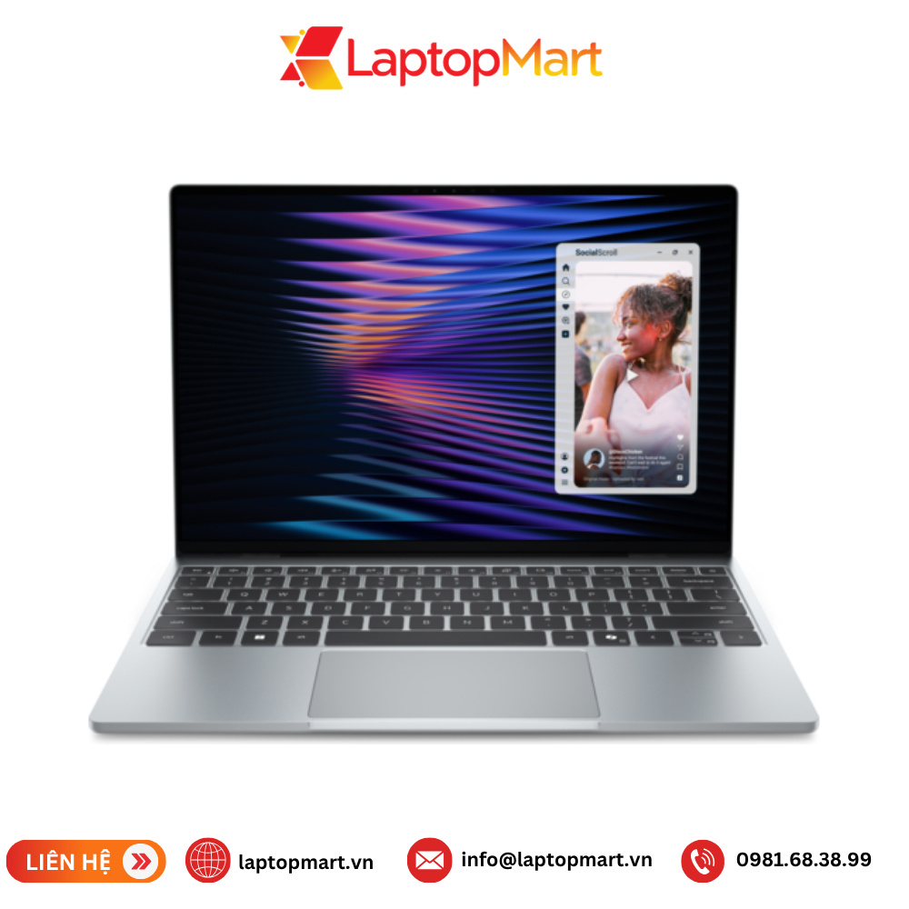 laptop-dell-xps-13-dx13260-1 Ảnh chụp cận cảnh cạnh trái cho thấy độ mỏng đáng kinh ngạc của một chiếc Ultrabook phân khúc cao cấp. Dell đã tinh giản tối đa để tích hợp cổng kết nối Thunderbolt™ 4 (USB Type-C) siêu tốc, vừa hỗ trợ sạc nhanh chuẩn Power Delivery, vừa cho phép xuất hình ảnh chất lượng cao ra màn hình rời 4K/8K.